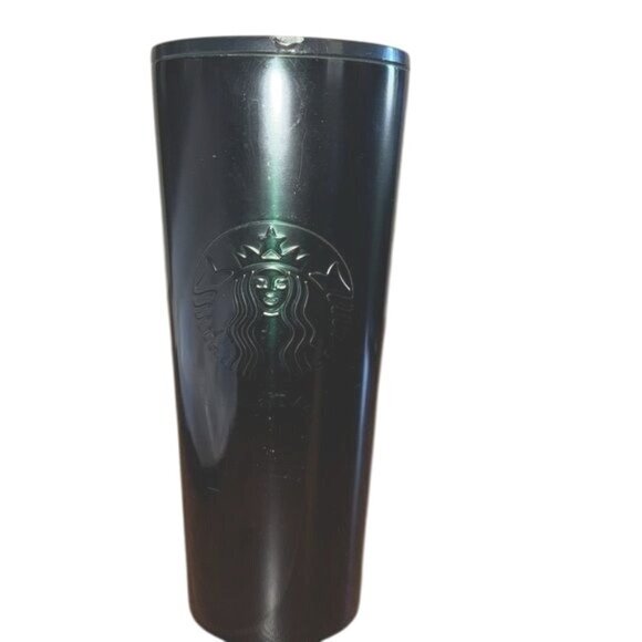 Starbucks 24 Oz Tumbler Cold Beverage Black Green  Stainless Steel Double Wall - Picture 1 of 8